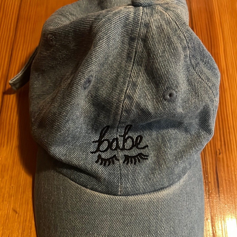 Adjustable denim baseball cap